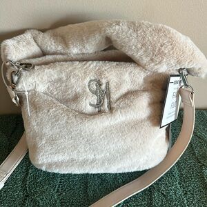 Steve Madden Faux Fur Bag Oat-milk Bvani Shoulder Bag NEW